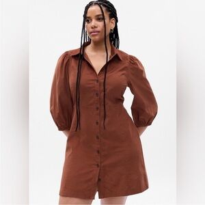 GAP Puff Sleeve Corduroy Mini Dress Size XS
